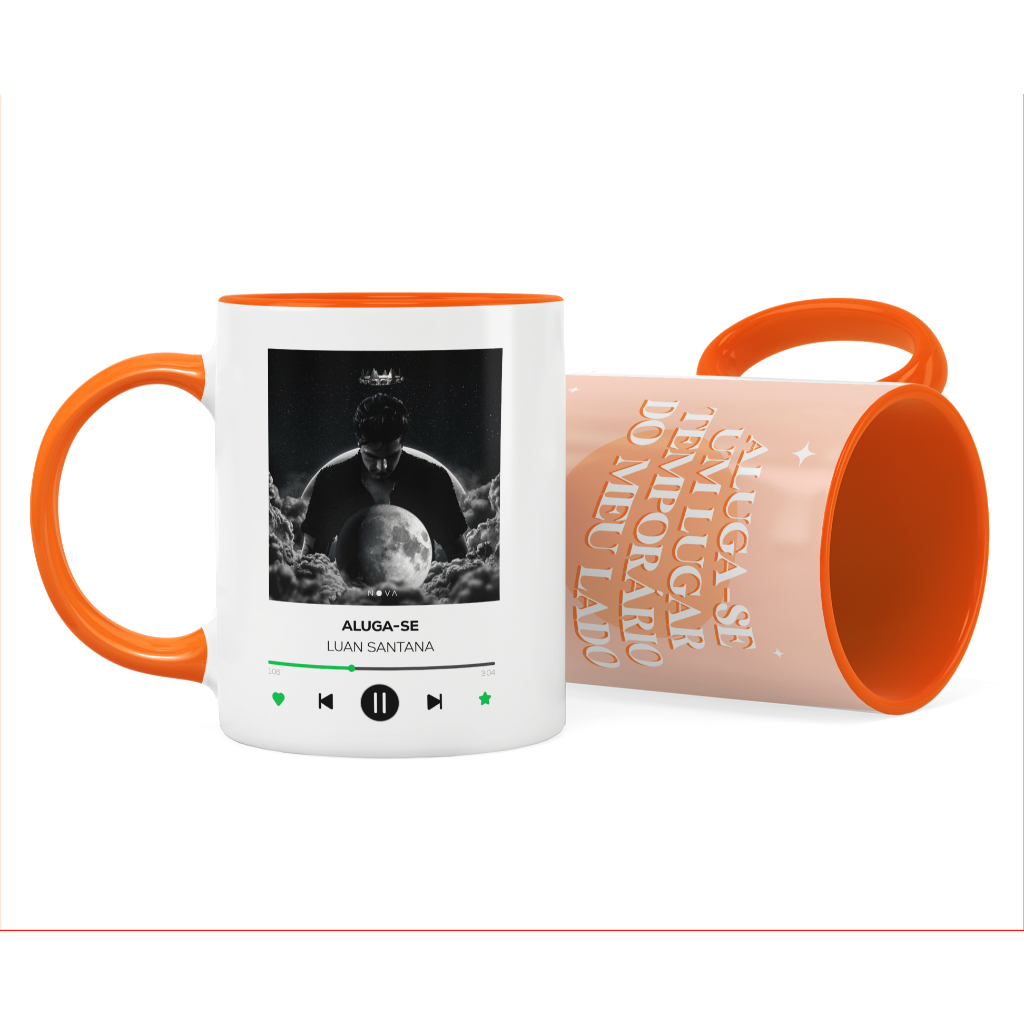 Caneca Música Aluga-se Luan Santana - Luan Ao Vivo Na Lua