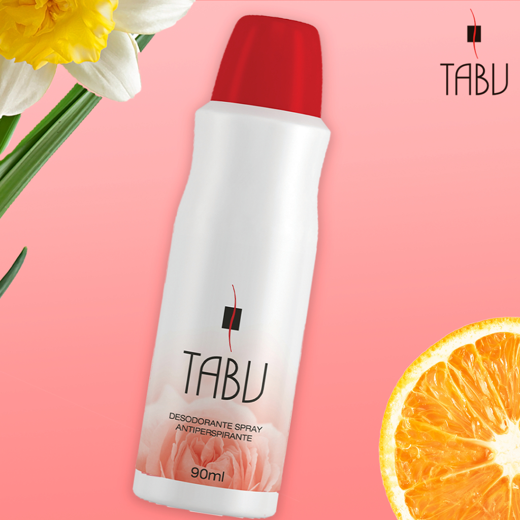 Detalhes do Kit 2 unid - Desodorante Spray Tabu Tradicional 90Ml