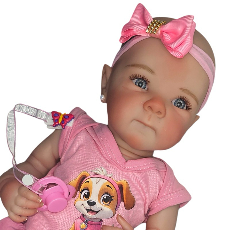 Boneca Bebê Reborn Corpo de Silicone  Realista 45cm Ana - Mundo Kids em Oferta na Shopee