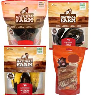 Petisco Mordedor Natural Farm Casco Chifre Esofago Bovino e Traqueia Dip Dog em Oferta na Shopee
