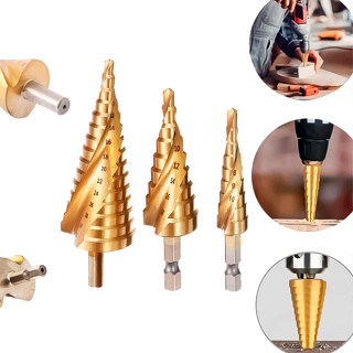 Broca Cônica Escalonada De Aço Titânio Para Furo Em Madeira Metalon Alumínio Profissional Alargador em Oferta na Shopee