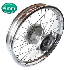 Roda Aro Jante Calha Folha Traseiro Nxr Bros 125 150 160 Raio Cromado 4mm Montada Alinhada Tambor