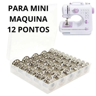 Kit Com 25 Bobinas Carretilha Para Mini Maquina 12 Pontos + Estojo em Oferta na Shopee