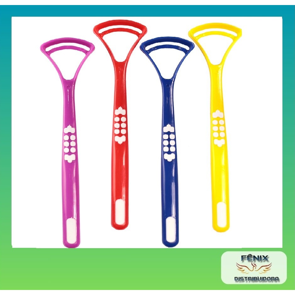 Raspador/higienizador/escova para limpeza de lingua linha profissional green dental. em Oferta na Shopee