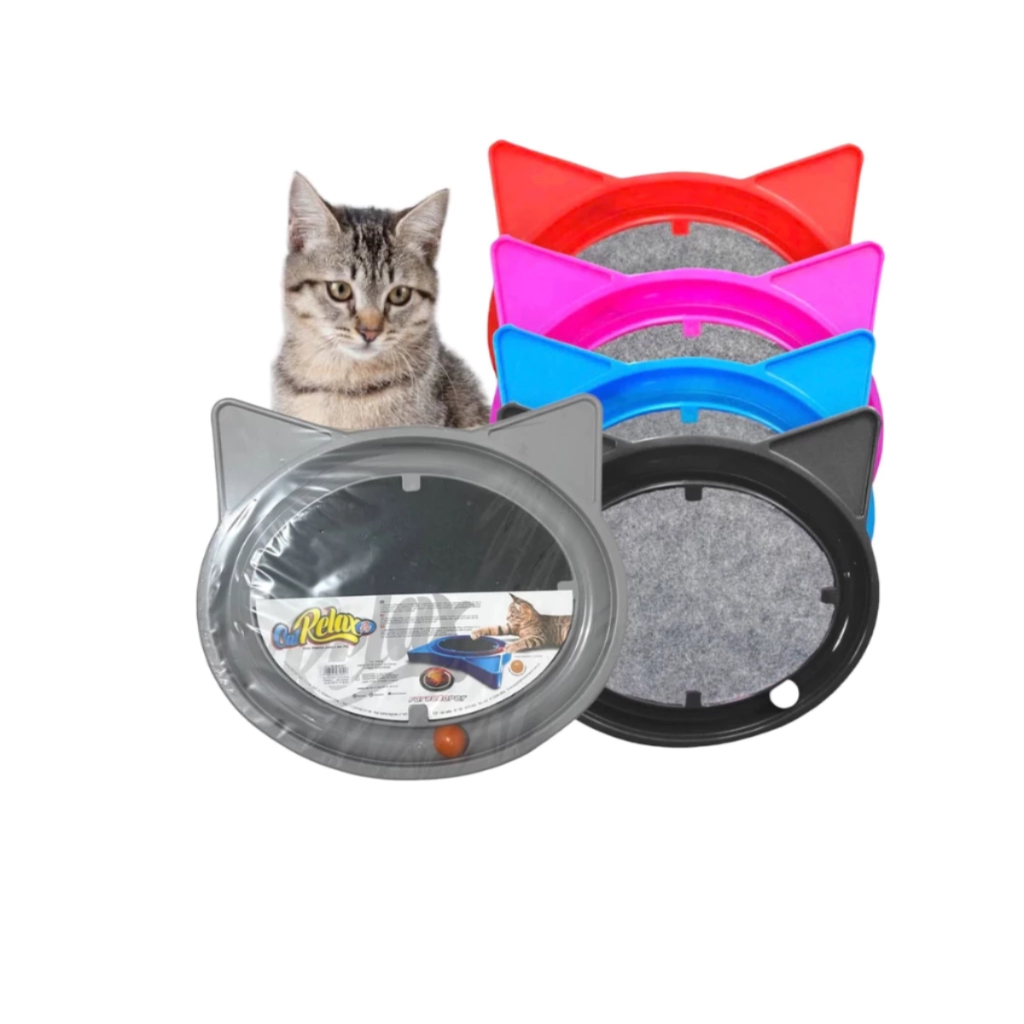 Arranhador Redondo com Bolinha Antiestresse para Gatos – Furacão Pet