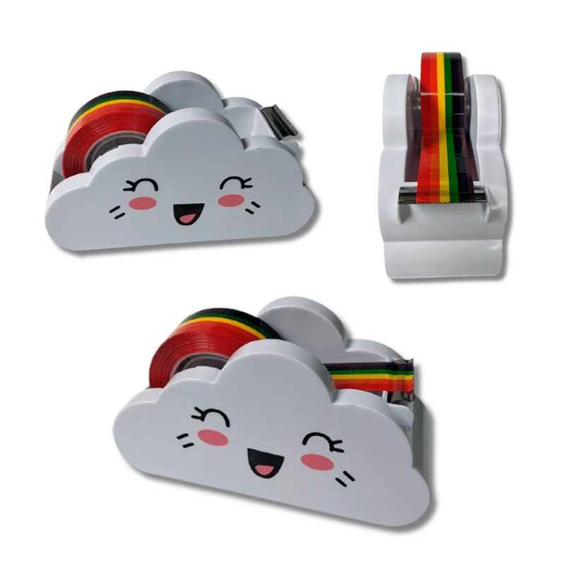 KIT PORTA FITA  ADESIVA ARCO-IRES! em Oferta na Shopee