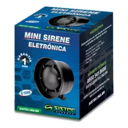 Mini Sirene Sistec 6 Tons 12V AM9 Automotiva em Oferta na Shopee