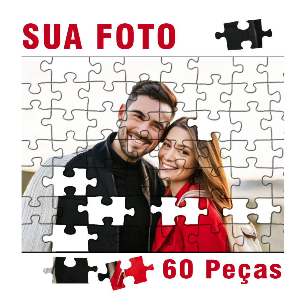 Quebra - cabeça personalizado 60 peças - Crie um presente único e emocionante com sua foto favorita -Diversão para todos