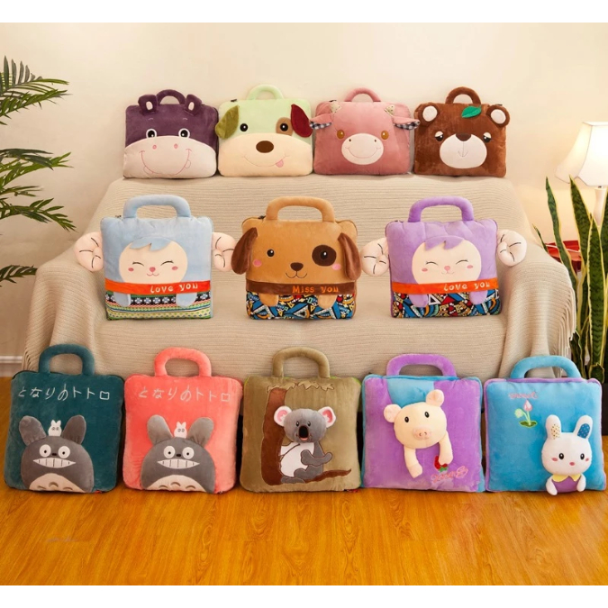 Almofada Manta Conjunto De Travesseiro Cobertor 2 Em 1 Carro Escritório Para Cochilo