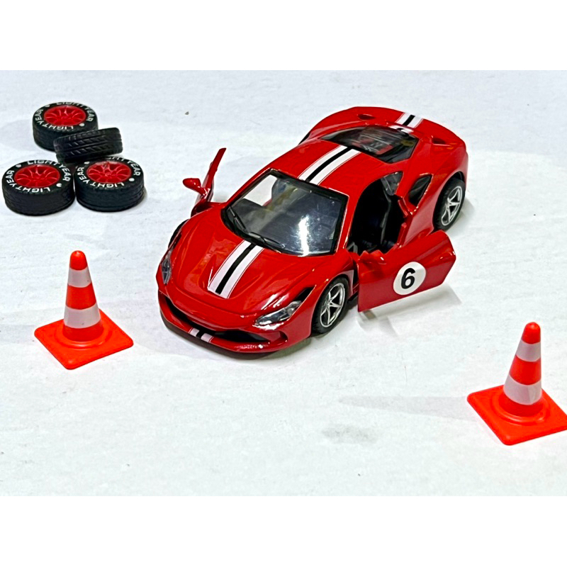 Miniatura carrinho Bburago Ferrari Pista - Vermelho