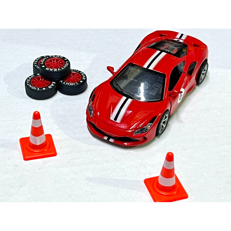 Miniatura carrinho Bburago Ferrari Pista - Vermelho