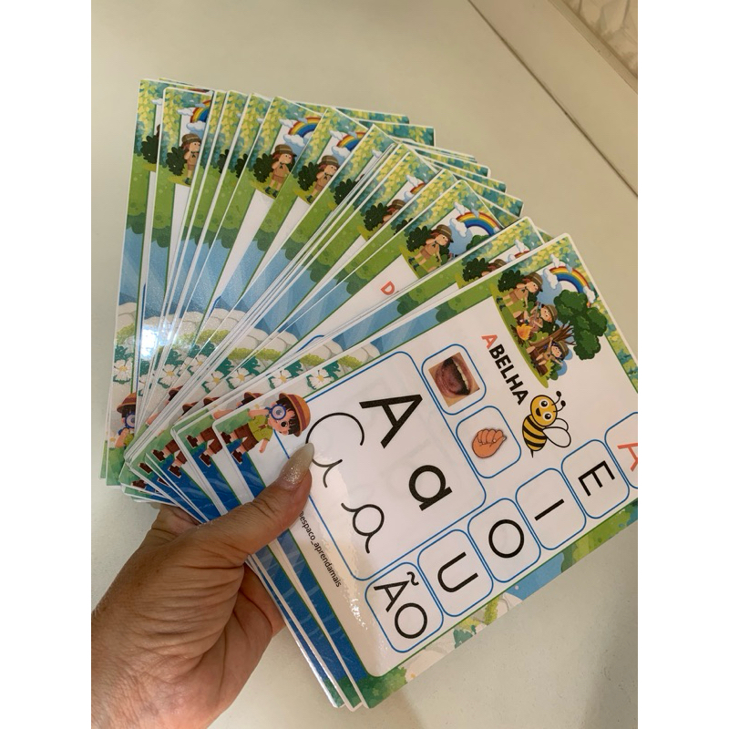 ALFABETO ESPECIAL COMPLETO PARA MURAL - TEMA FLORESTA -PLASTIFICADO em Oferta na Shopee