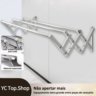 Varal Roupa Parede Dobrável Articulado Recolhível Reforçado aços inoxidáveis（100cm-200cm）