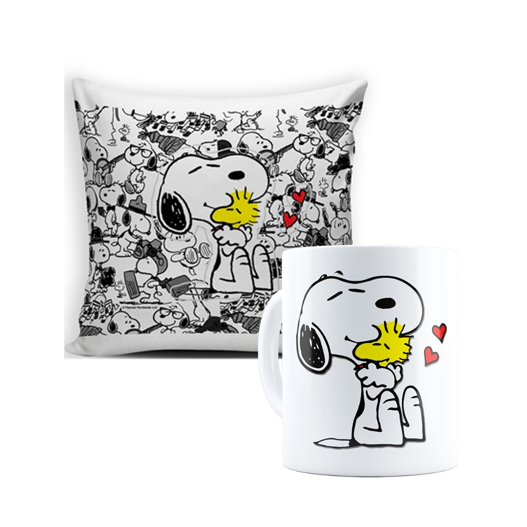 KIT Caneca Snoopy + Almofada Snoopy
