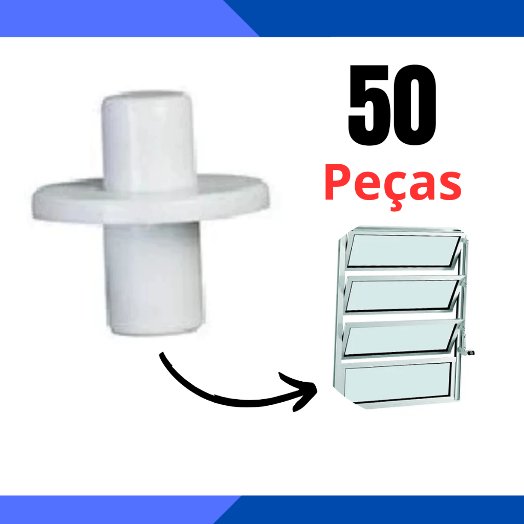 Pivô Chupetinha Para Vitrô Basculante 5/16´´ (8mm) 50 Peças