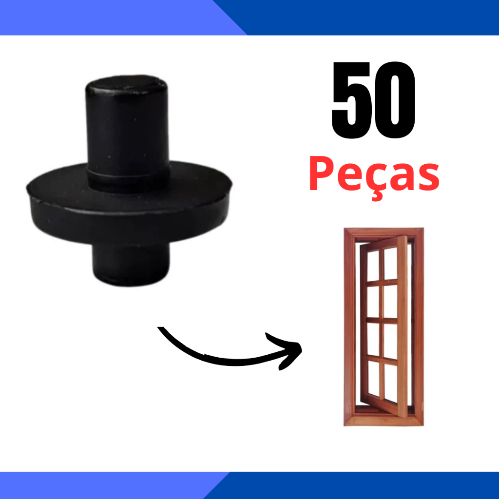 Dobradiça pivotante para janela capelinha e divisórias, pacote com 50 unidades