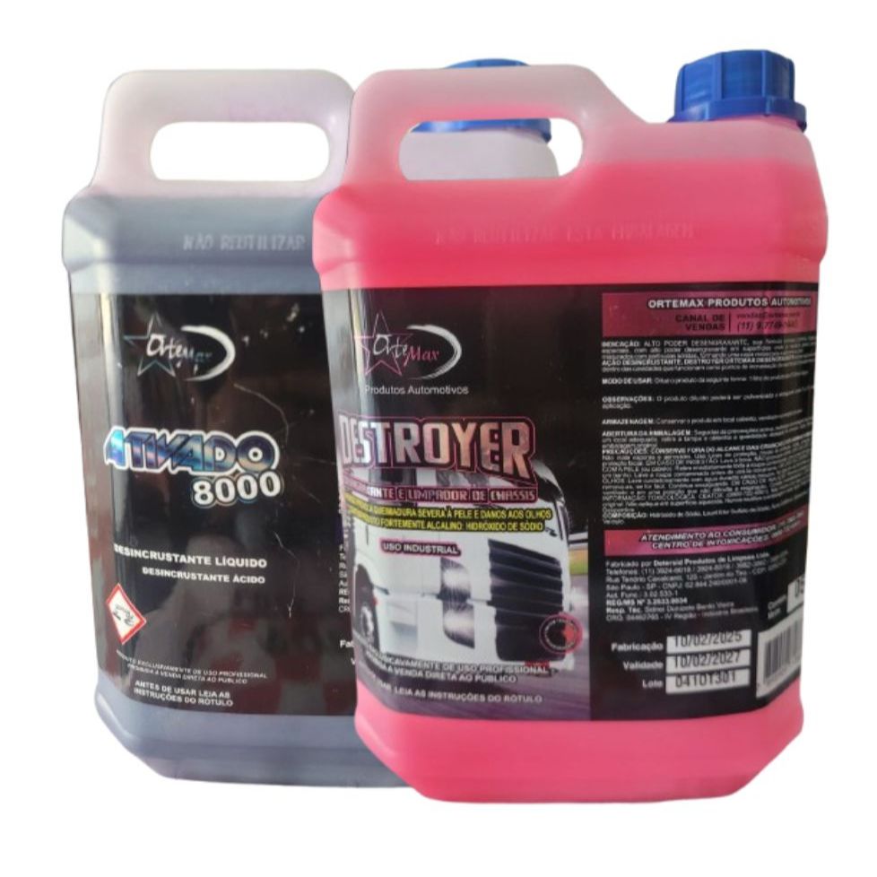 Kit Lava Rápido Solupan Rosa 5L + Limpa Baú 5L Ativado Roxo Intercap - Ortemax em Oferta na Shopee