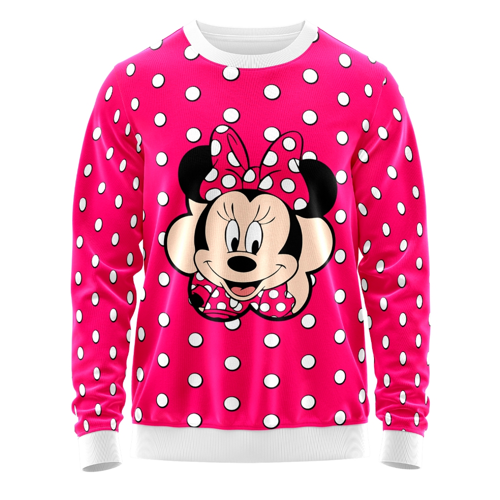 Blusa de Moletom Gola Careca Adulto Minnie