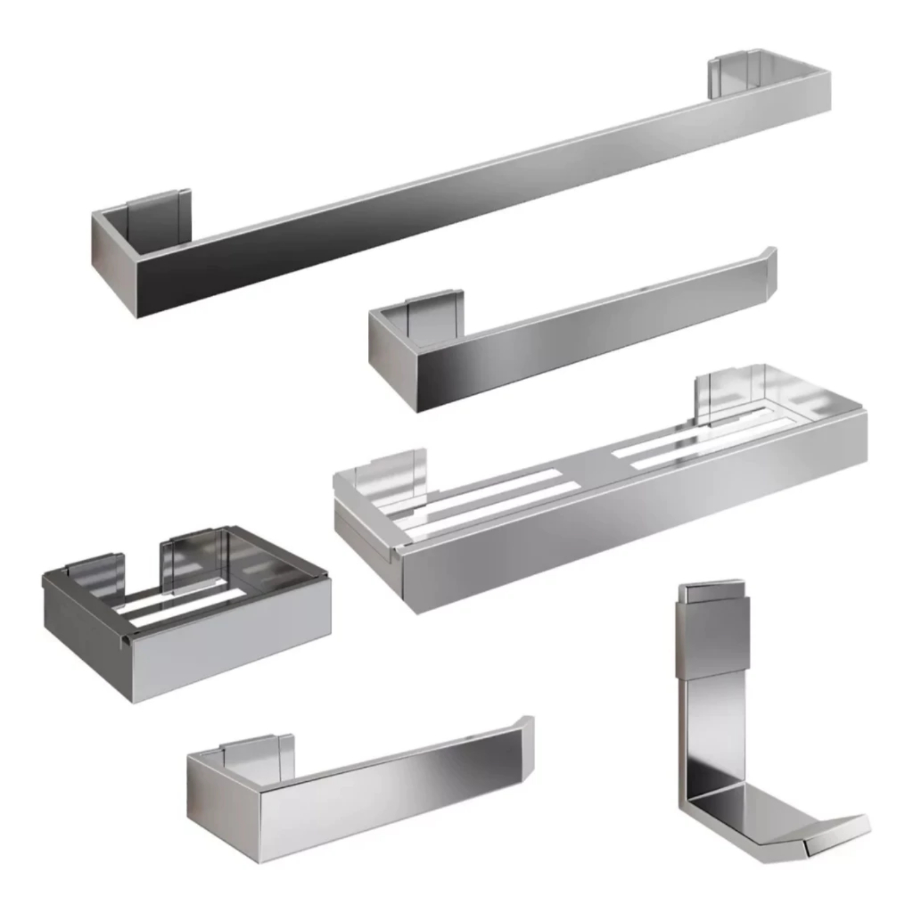 Kit de Acessórios para Banheiro – 6 Peças, Alumínio, Alta Durabilidade e Antiferrugem! em Oferta na Shopee