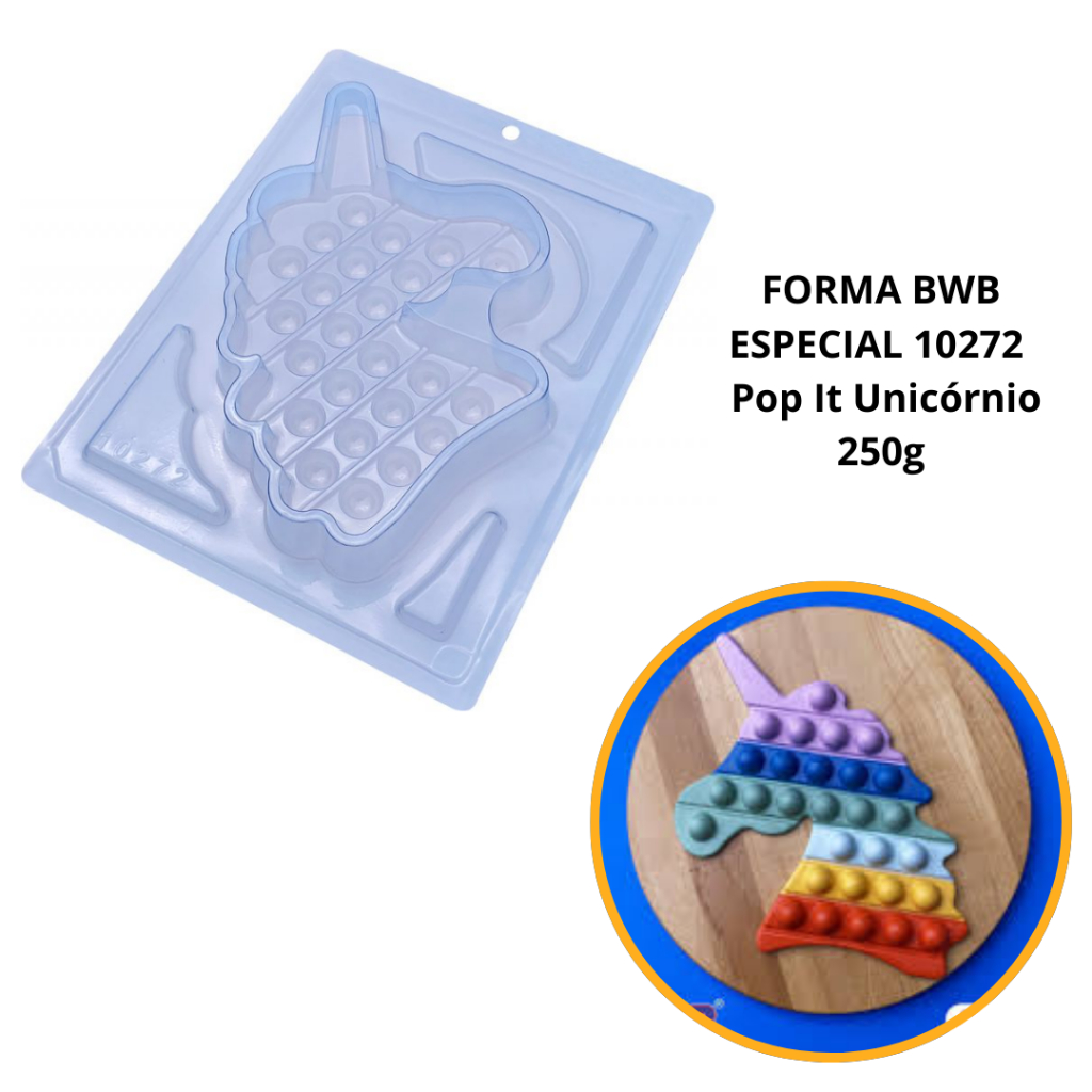 1~4 FORMA BWB (3 PARTES) COM SILICONE CÓD.:10272 POP IT UNICÓRNIO DIA DAS CRIANÇAS em Oferta na Shopee