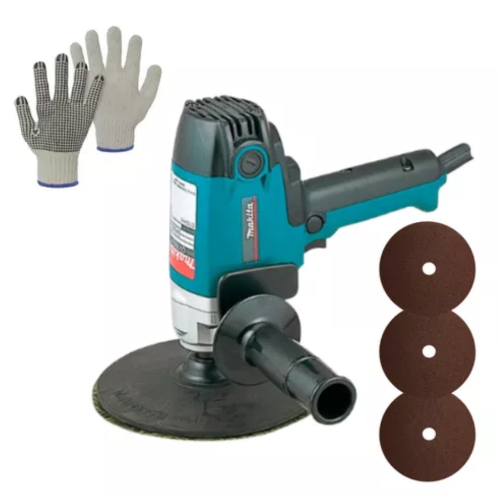 Lixadeira Vertical Gv7000 7" Makita +3 Lixa P/ Ferro Grão 80