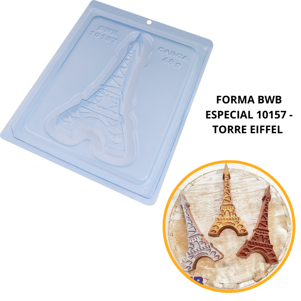 1~4 forma silicone bwb (3partes) cod 10157 - Torre Eiffel festa paris 110 gramas - Home & Living