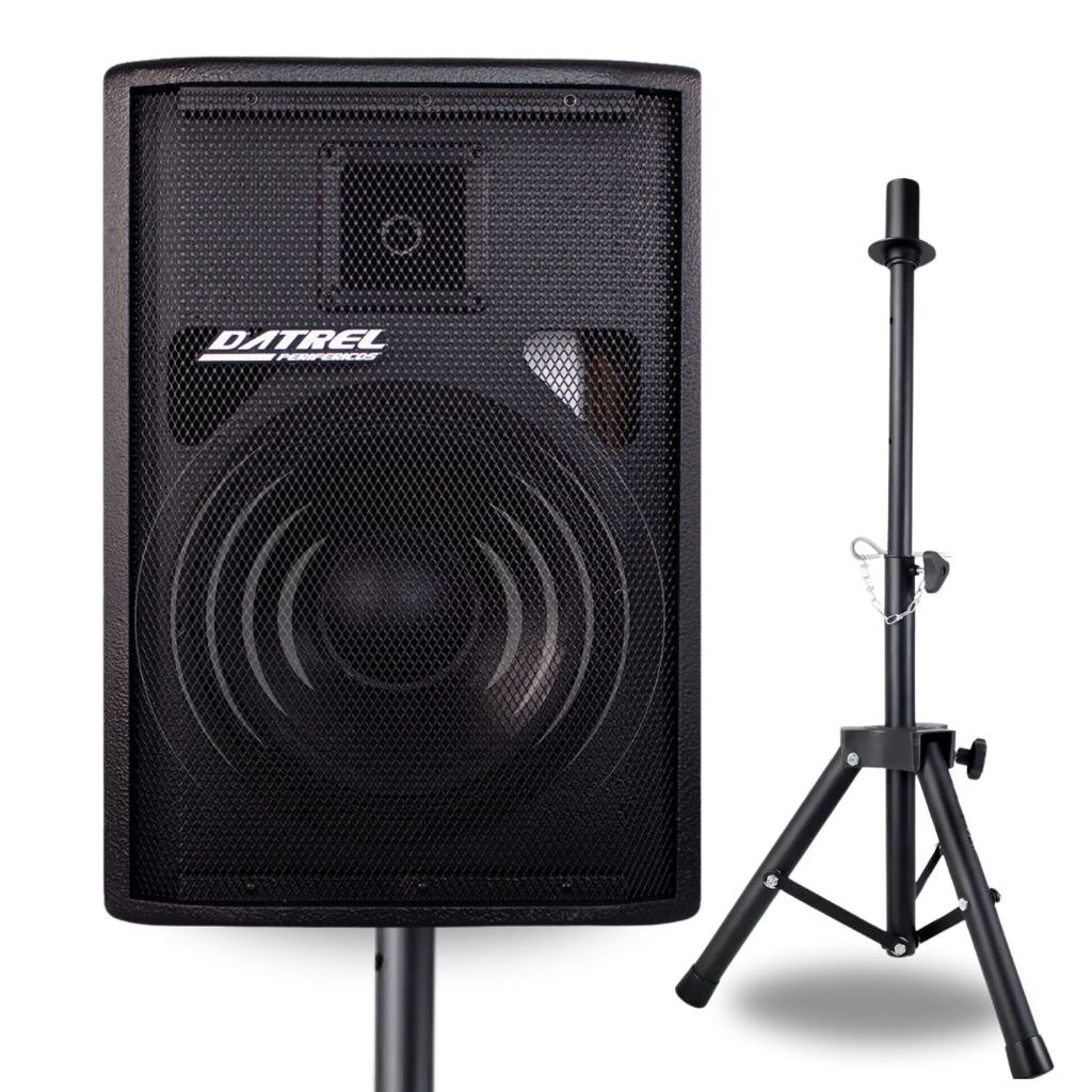Caixa Som 300w Rms 15 Polegadas Titanium Profissional Ativa Amplificada Acustica Audio Bluetooth Usb + Suporte Pedestal