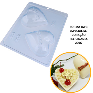 1~4 Forma bwb com silicone (3 partes) cod 56 - Coração Felicidades 200g dia das mães e namorados em Oferta na Shopee