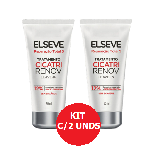 KIT C/2 LEAVE-IN ELSEVE CICATRI RENOV 50ML em Oferta na Shopee