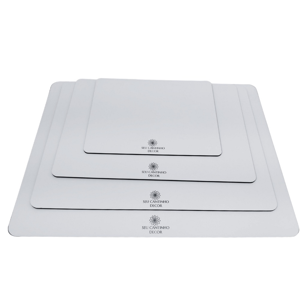 Kit Com 3 Cake Board Retangular Personalizado Com A Logo Em Mdf 3mm - Base Para Bolo - Cakeboard em Oferta na Shopee