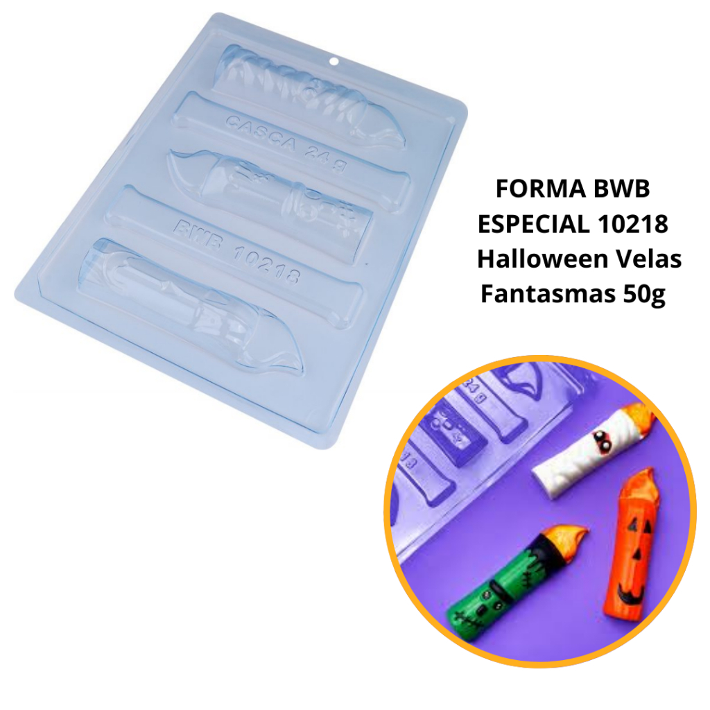 1~4 Forma VELAS FANTASMAS De Acetato BWB 3Partes com Silicone Para Dias Das Bruxas e Halloween (CHOCO)