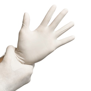 Luvas Brancas Descartáveis Látex Sem Pó Higiênicas Procedimento Estético Limpeza em Oferta na Shopee