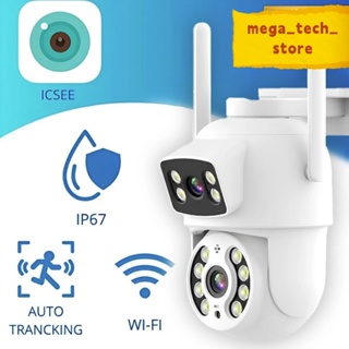Câmera De Segurança Lente Dupla APP ICSEE PRETA IP66 WiFi 360 Sensor Visão Noturna Externa em Oferta na Shopee