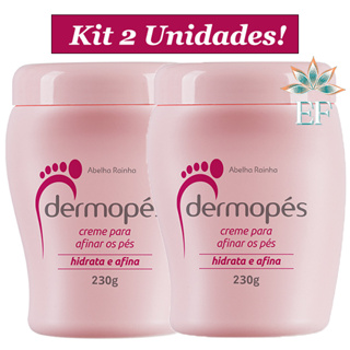 KIT 2 UNIDADES DERMOPÉS Creme Para AFINAR OS PÉS 230g ABELHA RAINHA em Oferta na Shopee
