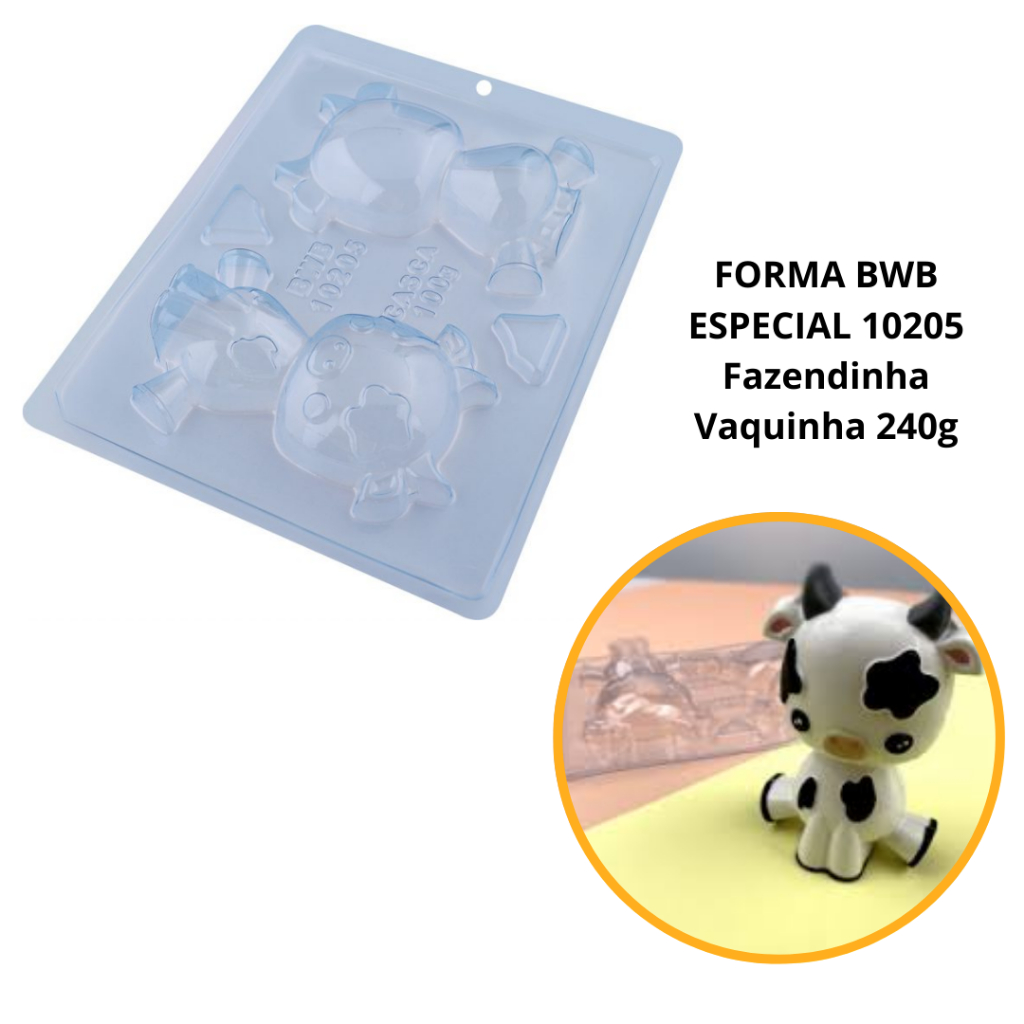 1~4 Forma bwb silicone fazendinha  3 Partes BWB com Silicone Para Chocolates e Confeitaria. - Home & Living