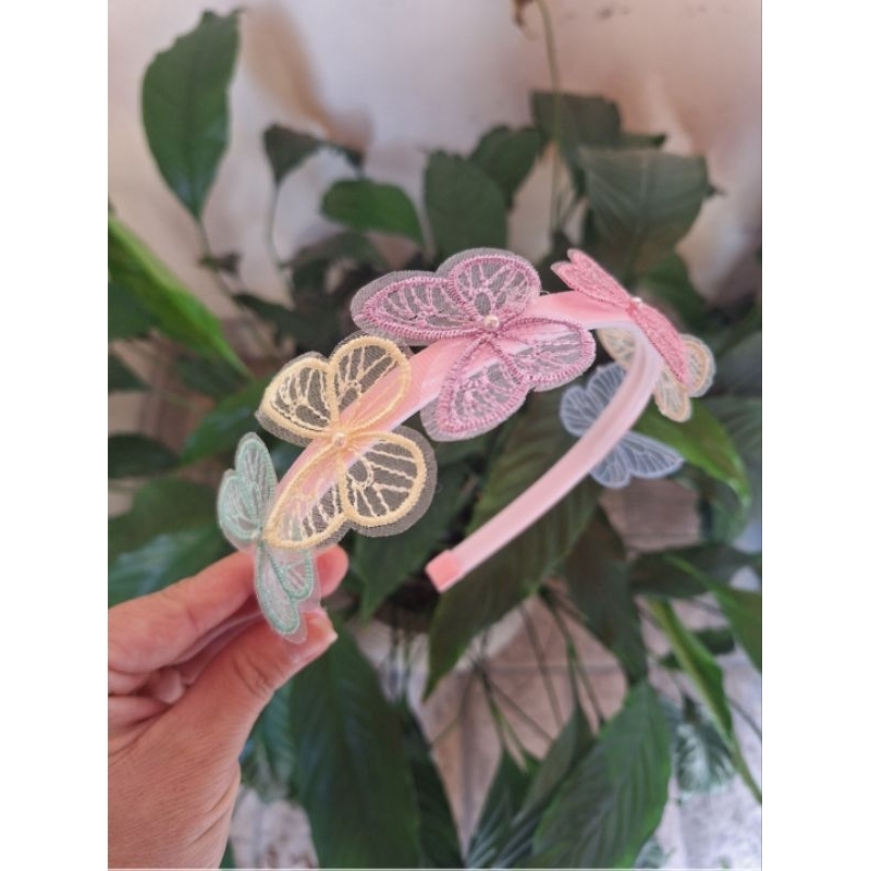 Tiara infantil de borboletas, tiara colorida para menina em Oferta na Shopee