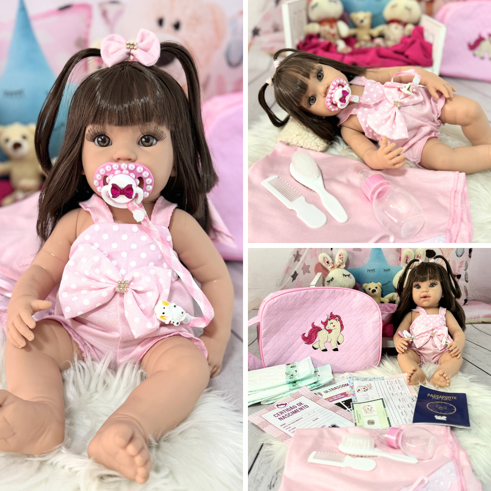 Bebê Reborn Realista Pode Molhar Siliconada Com Acessórios em Oferta na Shopee