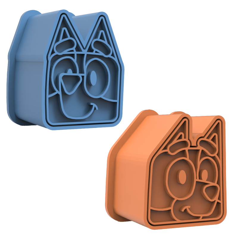 Modelador Ejetor Bluey e Bingo para Brigadeiro, Doce, Massa e Biscoito