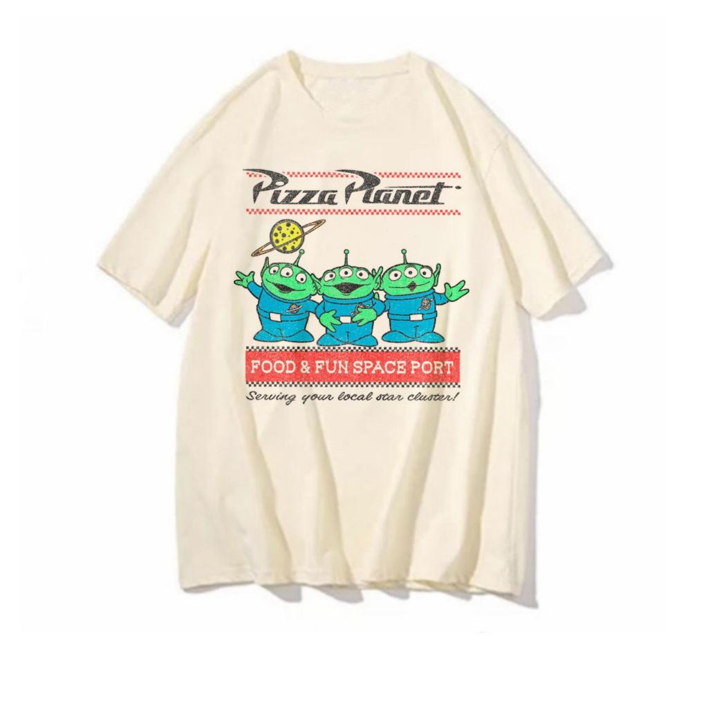 Camiseta Divertida Pizza Planet FOOD & FUN blusa feminina masculina alien estampada etzinho toy story camisa tshirt et