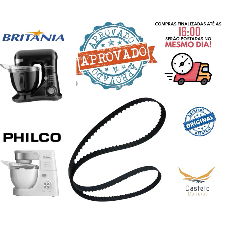 Imagem Correia p/ Batedeira Planetaria PHILCO E BRITÂNIA PREMIUM