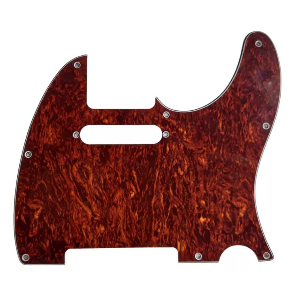 Escudo Guitarra Telecaster  marrom tortoise 3 Camadas