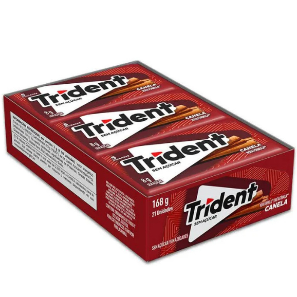 Chiclete Trident Canela Caixa 21 Unidades Oferta Relampago Envio Em Ate 24h em Oferta na Shopee