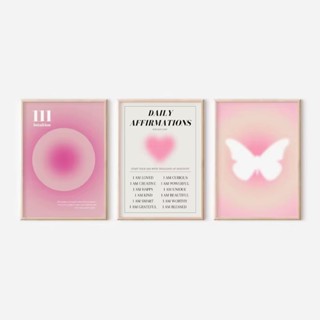 Quadro Decorativo Dail Rosa Borboleta Minimalista Abstrato Retro rosa aura em Oferta na Shopee