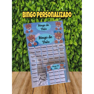 CHÁ BINGO PERSONALIZADO (TODOS OS TEMAS) em Oferta na Shopee