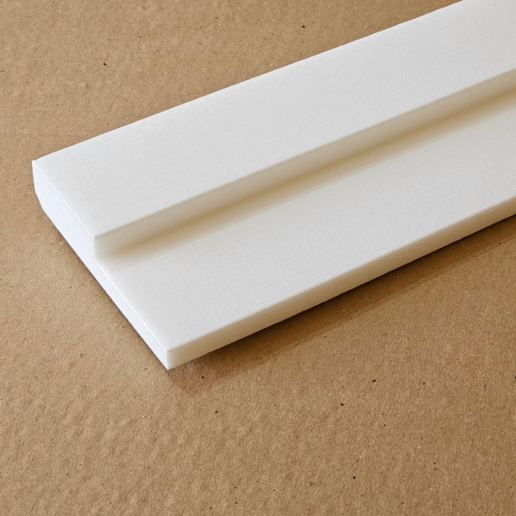 1,2m Moldura rodateto com 2 degraus 11cm em XPS liso ñ forro gesso pvc eva madeira guarnição