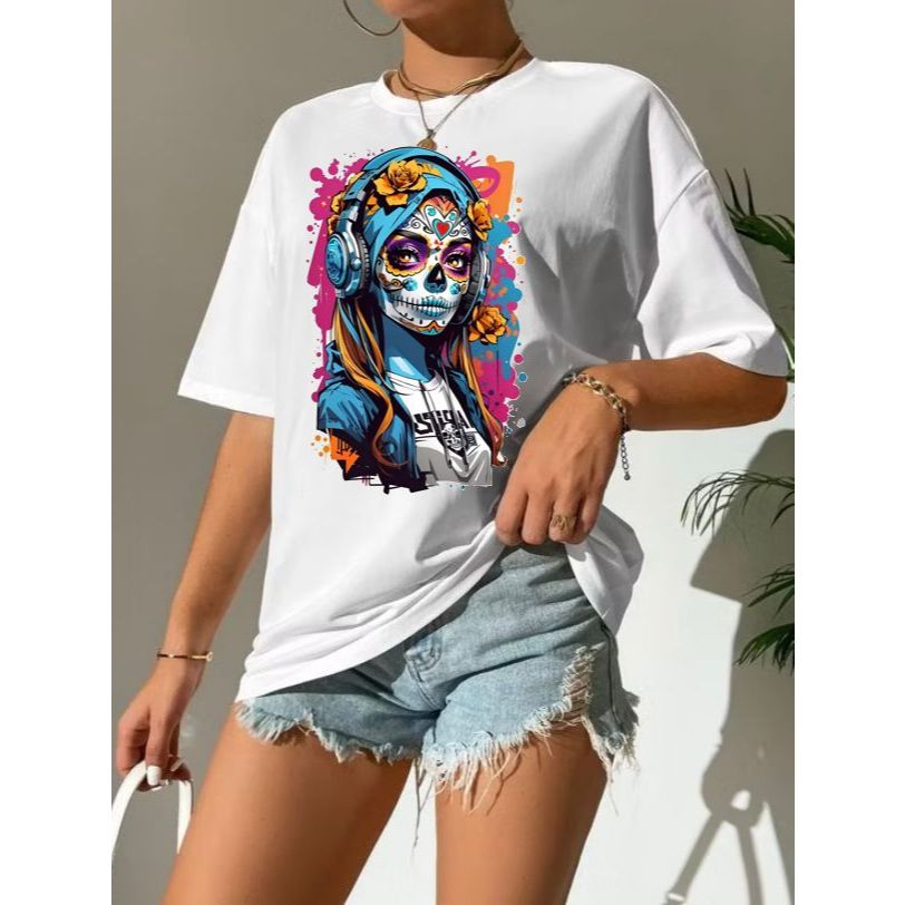 Camiseta Feminina Super Confortável Estampa MODERNA em DTF super Confortável