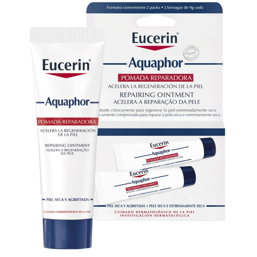 1 Pomada Eucerin Aquaphor Reparadora Intensiva altamente hidratante com 10gr ou 20gr em Oferta na Shopee