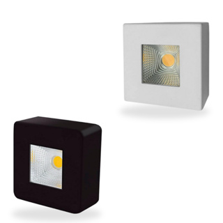 Spot Sobrepor Cobre Slim Teto Beiral 5w Externo Interno Para Teto Luz Quente Quadrado P/b em Oferta na Shopee