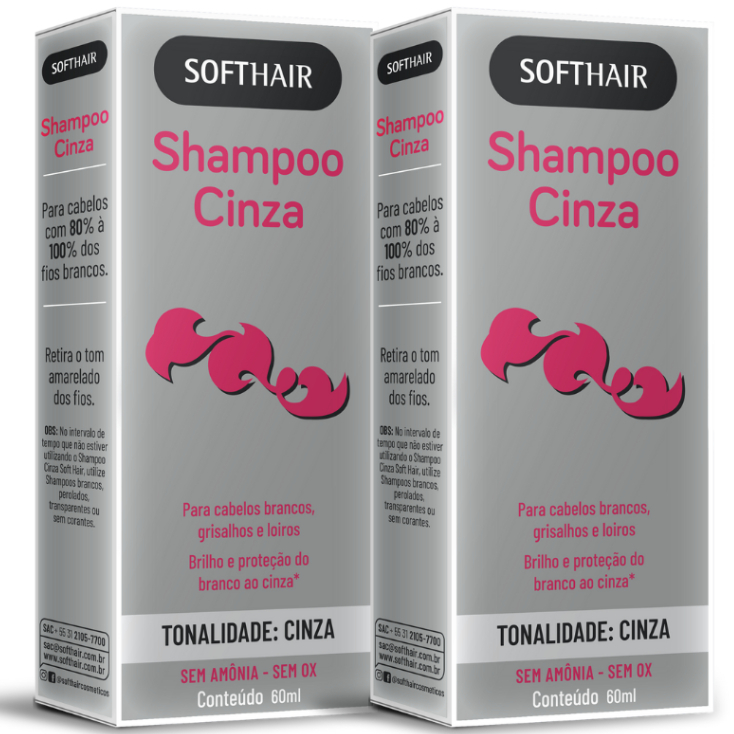 Shampoo Cinza 60ml Softhair 2 Unidades em Oferta na Shopee