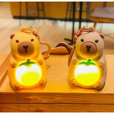 Chaveiro Capivara Fofo Borracha Com Led
